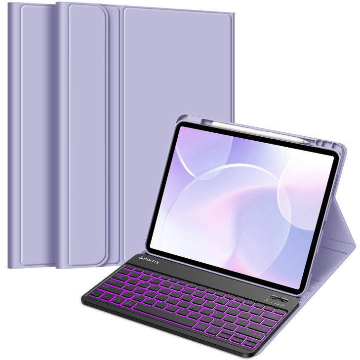 FINTIE Keyboard Case for iPad Air 13inch M3 2025 M2 2024 with Pencil Holder Soft TPU Back Cover with Magnetically Detach