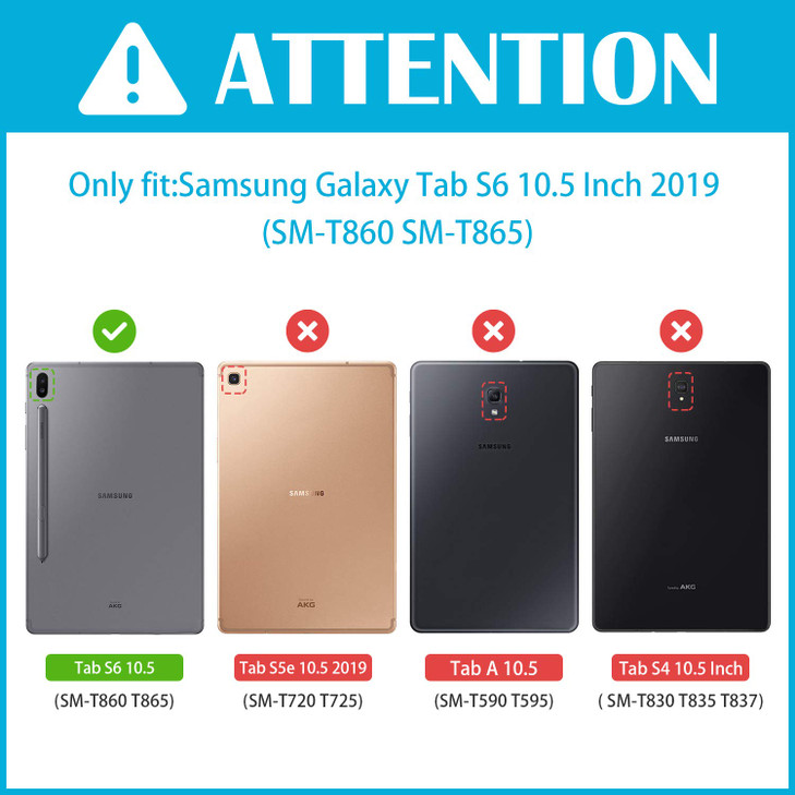 ProCase Galaxy Tab S6 105 2019 Case with S Pen Holder Model SMT860T865T867 Rugged Heavy Duty Shockproof Cover with Hand