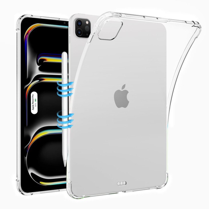 Aircawin for iPad Pro 11 inch Case Clear M4 2024 Case for iPad Pro 11 inch 5th GenerationSupports Apple Pencil 2nd Penci
