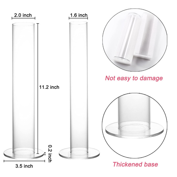 2 Pack Hair Scrunchies Organizer - 11 Inch Holder Stand, Ties Organizer, Accessories for Girls Room, Jewelry Tower