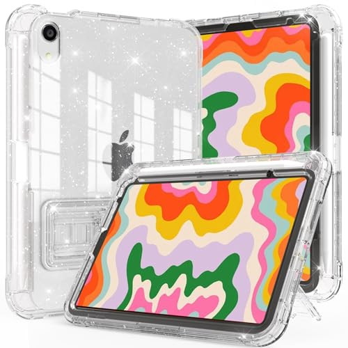 Rantice Case for iPad mini 6 2021 iPad mini 7 A17 Pro 2024 Case with Pencil Holder and Kickstand for Women Girl Kids Sli