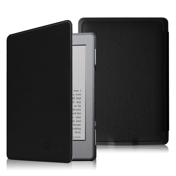 Fintie Slim Case for Kindle 5 Kindle 4 Slim Lightweight Shell PU Leather Protective Cover with Magnet Closure Black