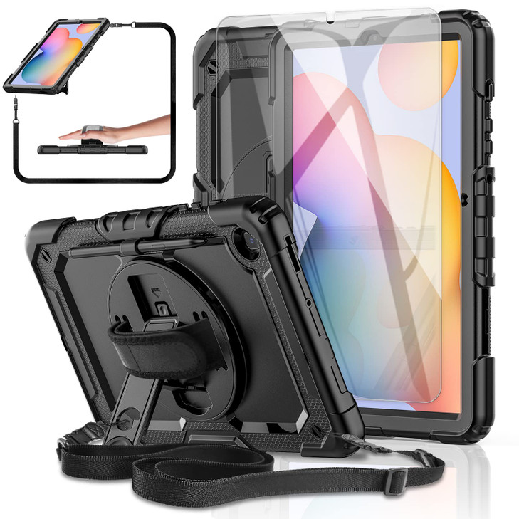 BASE MALL Case for Samsung Galaxy Tab S6 Lite Tablet Case 104 inch 202420222020 with Tempered Glass Screen Protector Rot