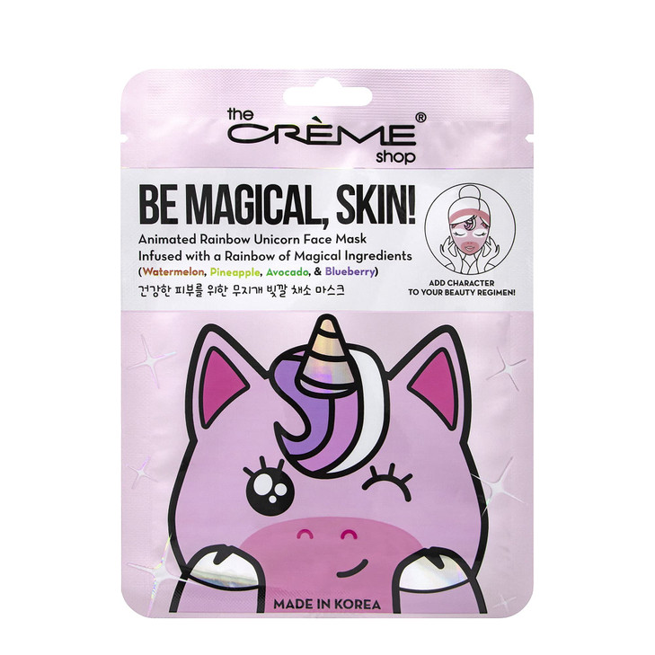 The Crème Shop Be Magical, Skin! Animated Face Mask - Korean Fruit Extract Face Mask to Improve Fine Lines and Wrinkles for a Younger Complexion (Uni