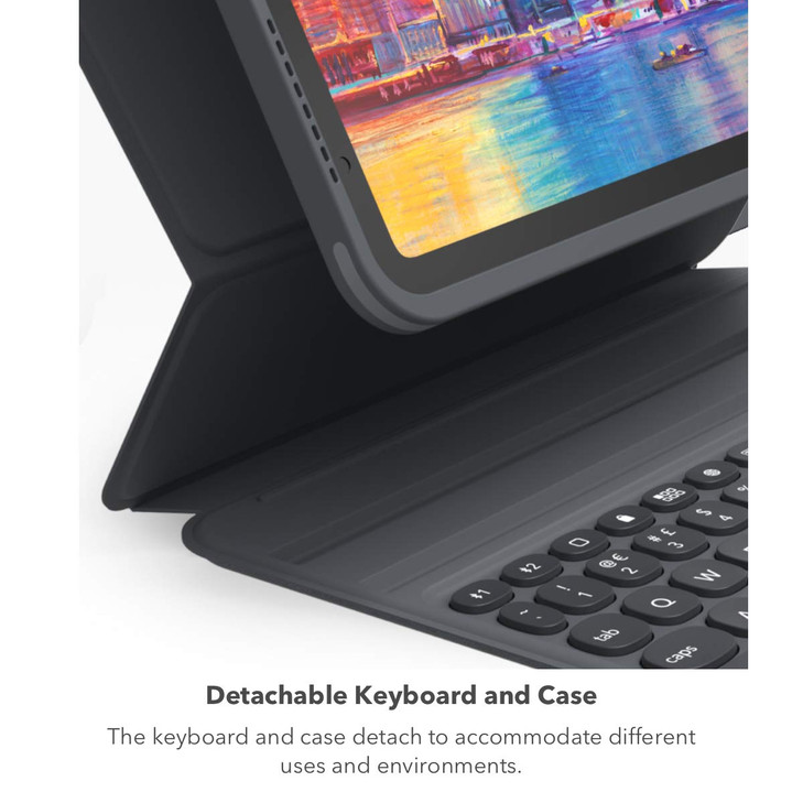 ZAGG Pro Keys Detachable Case and Wireless Keyboard for iPad Air 11 M3 M2 109 Gen 4 Gen 5 Bluetooth Pairing Backlit Lapt