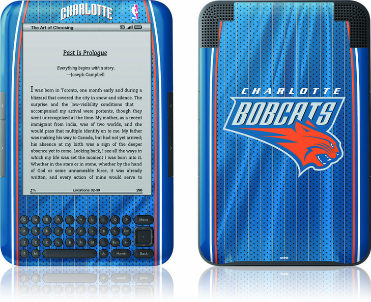 Skinit Kindle Skin Fits Kindle Keyboard Charlotte Bobcats