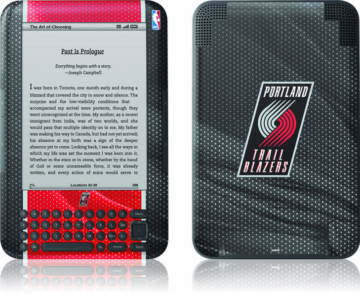 Skinit Kindle Skin Fits Kindle Keyboard Portland Trail Blazers