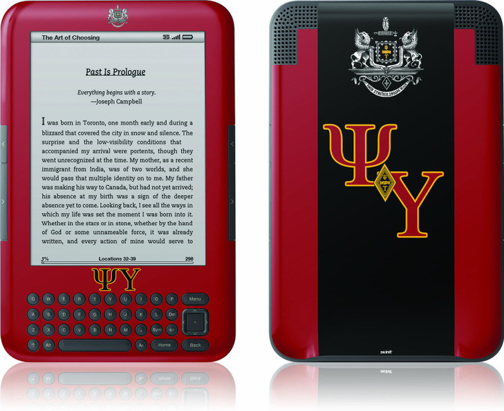 Skinit Kindle Skin Fits Kindle Keyboard Psi Upsilon