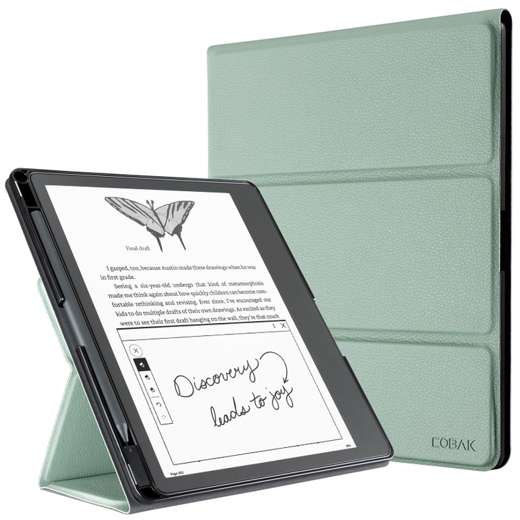 CoBak Stand Case for Kindle Scribe Premium Folio Leather Cover with Pen Holder Auto SleepWake Compatible with 102 Inch K