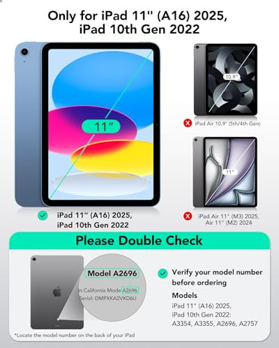 ESR 2 Pack Screen Protector for iPad Pro 11 Inch M5M4 20252024 Tempered Glass Film with Easy Application Tray Scratch Re