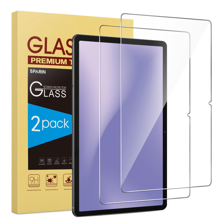 SPARIN Screen Protector for Samsung Galaxy Tab S10 PlusS9 PlusS9 FE PlusS7 FE 5GS8 124 Inch HD Tempered Glass for galaxy