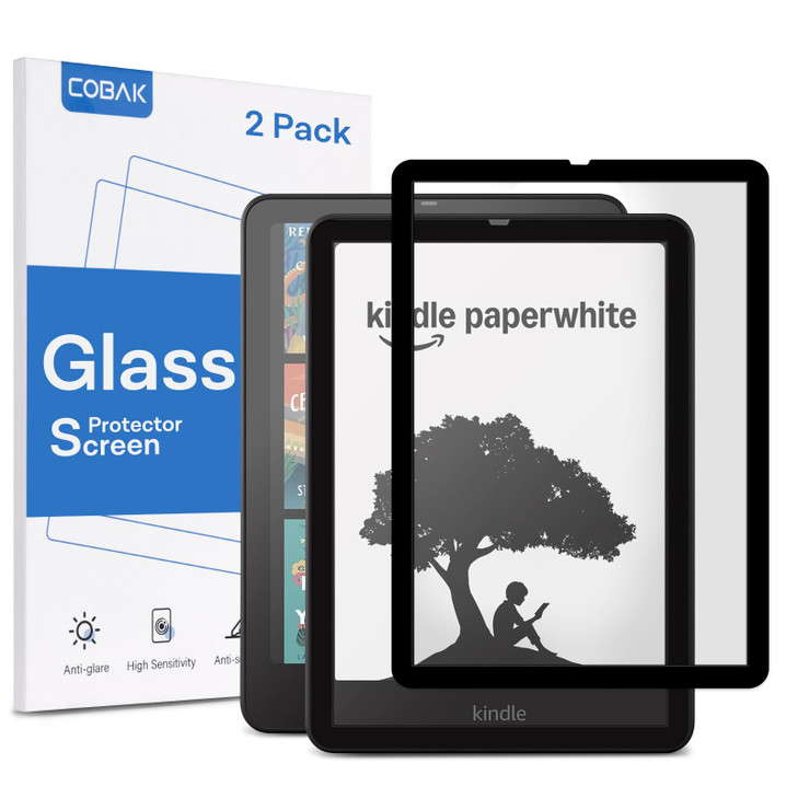CoBak 2 Pack Matte Tempered Glass Screen Protector for 7 Kindle Paperwhite 12th Gen 2024 Kindle Colorsoft Signature Edit