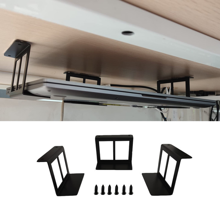 PIAOLGYI Under Desk Laptop Holder Mount with ScrewBracket Devices Upto 27 Under Desk Mount for PS4Xbox Series SXbox One