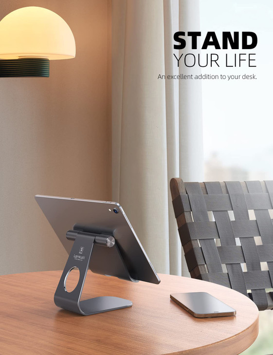 Lamicall Tablet Stand Adjustable Tablet Stand Desktop Stand Holder Gifts Suitable to New iPad 2017 Pro 97 105 Air Mini 2
