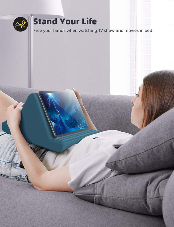 Lamicall Tablet Pillow Stand Pillow Soft Pad for Lap Tablet Holder Dock for Bed with 6 Viewing Angles for iPad Pro 97 10