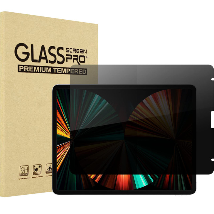 ProCase for iPad Pro 129 4Way Privacy Screen Protector 2022 2021 2020 2018 360 Degree AntiSpy Tempered Glass Film Guard