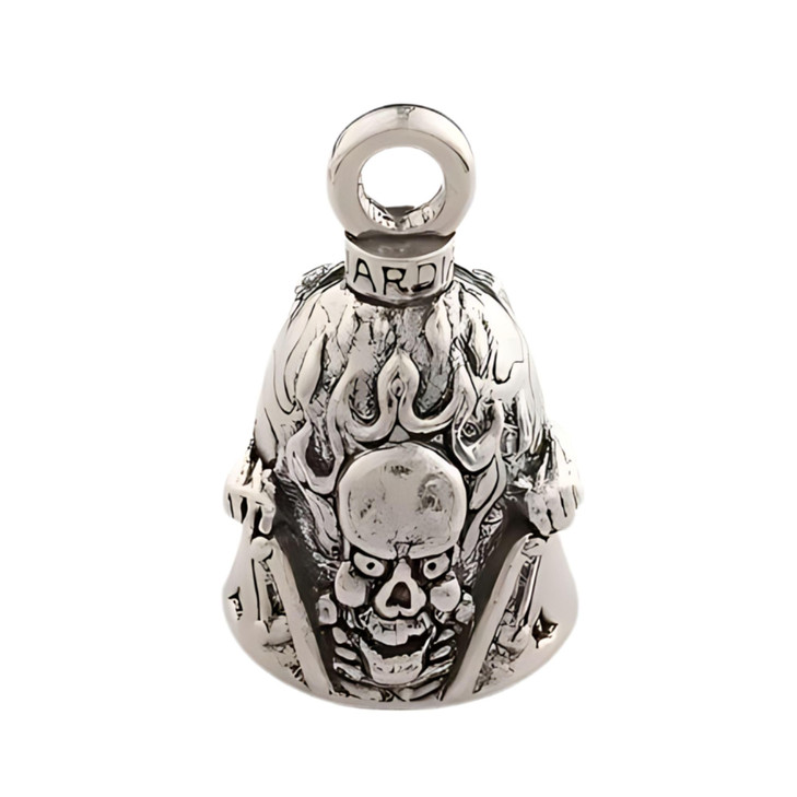 Guardian Bell Ride It Like You Stole It wKeyring Black Velvet Gift Bag Motorcycle Bell LeadFree Pewter Good Luck Gift
