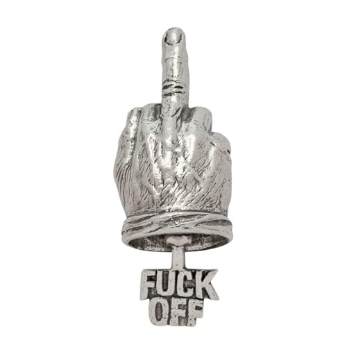 Guardian Bell Fck Off Good Luck Bell wKeyring Black Velvet Gift Bag Motorcycle Bell LeadFree Pewter Good Luck Gift Bike