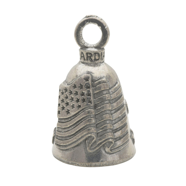 Guardian Bell Old Glory Bell Good Luck Bell wKeyring Black Velvet Gift Bag Motorcycle Bell LeadFree Pewter Good Luck Gif