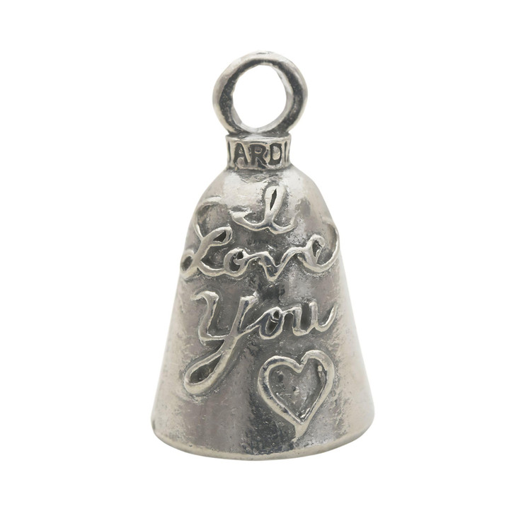 Guardian Bell I Love You Good Luck Bell wKeyring Black Velvet Gift Bag Motorcycle Bell LeadFree Pewter Good Luck Gift to