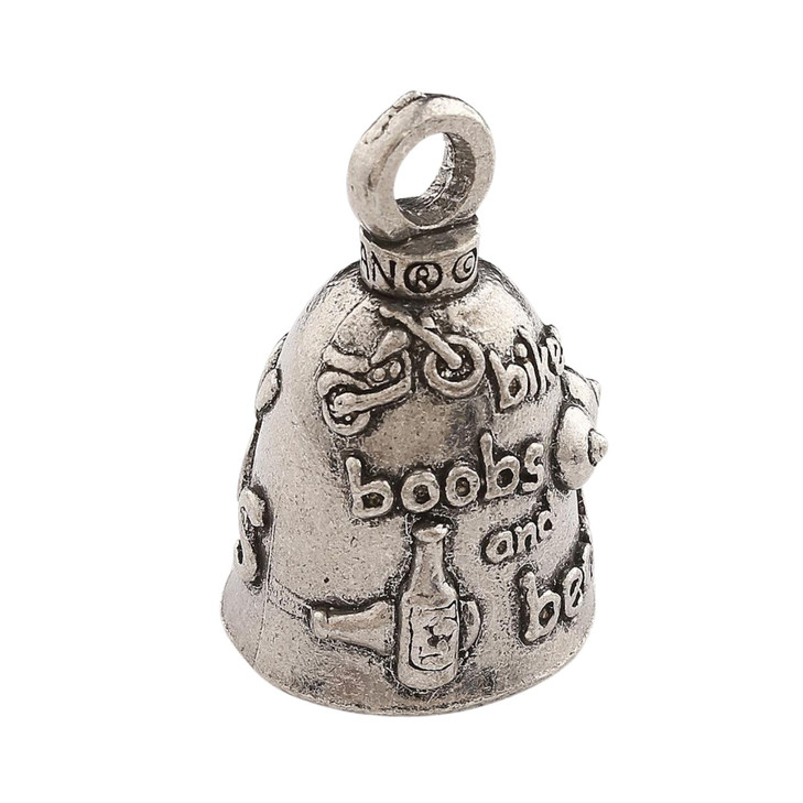 Guardian Bell Good Luck Bell wKeyring Black Velvet Gift Bag Motorcycle Bell LeadFree Pewter Good Luck Gift to Friends Fa