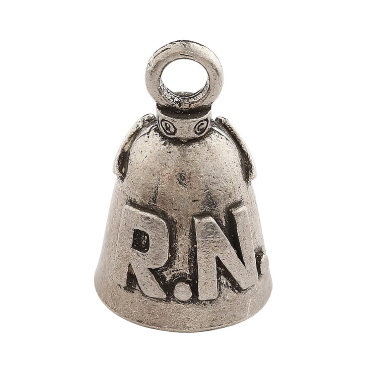 Guardian Bell RN Nurse Good Luck Bell wKeyring Black Velvet Gift Bag Motorcycle Bell LeadFree Pewter Good Luck Gift to F