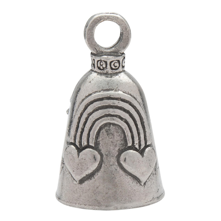Guardian Bell Love is Love Good Luck Bell wKeyring Black Velvet Gift Bag Motorcycle Bell LeadFree Pewter Good Luck Gift