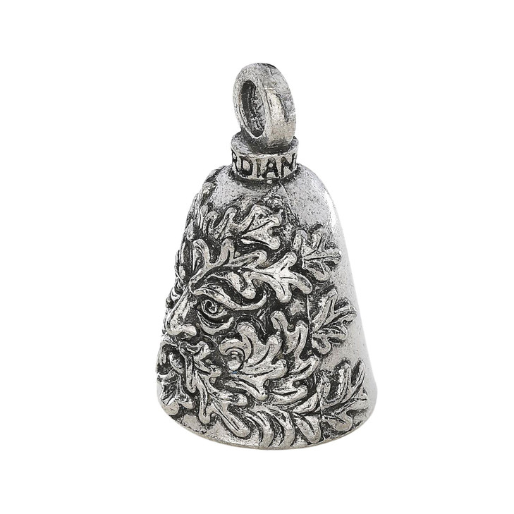 Guardian Bell Green Man Good Luck Bell wKeyring Black Velvet Gift Bag Motorcycle Bell LeadFree Pewter Good Luck Gift to