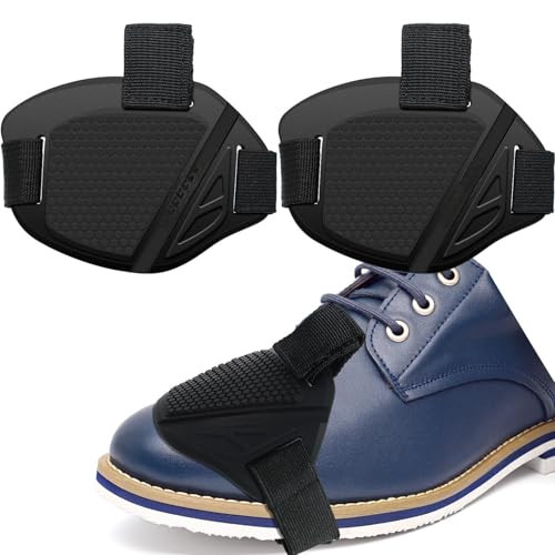 2Piece Motorcycle Shoe Protector Rubber Shift Pad Black