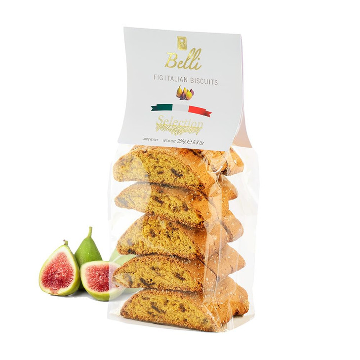Italian Figs Biscotti Made in Tuscany Italy Belli Traditional Semi Soft Biscuits