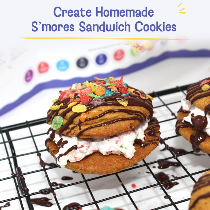Baketivity x Duff Goldman Smores Sandwich Cookies Kit Kids Baking Set Cooking Kits for Kids with Premeasured Ingredients