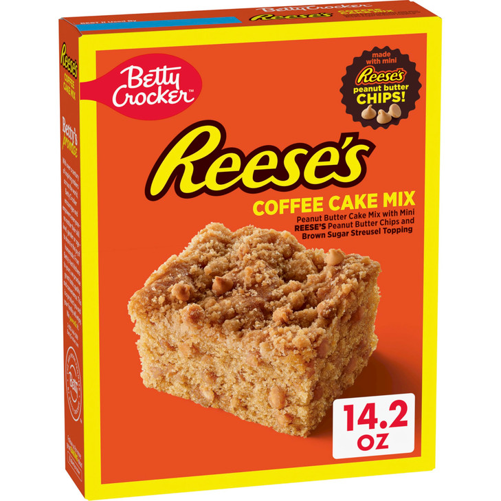 Betty Crocker REESES Peanut Butter Coffee Cake Mix with Mini REESES Peanut Butter Chips and Brown Sugar Streusel Topping
