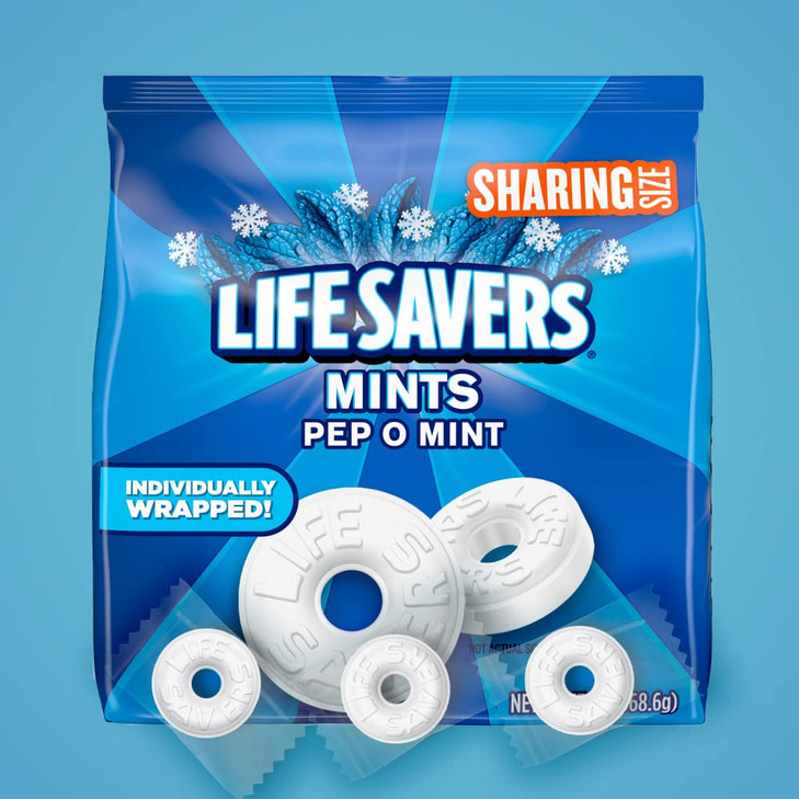 LIFE SAVERS PepOMint Breath Mints Hard Candy Sharing Size 13 oz Bag