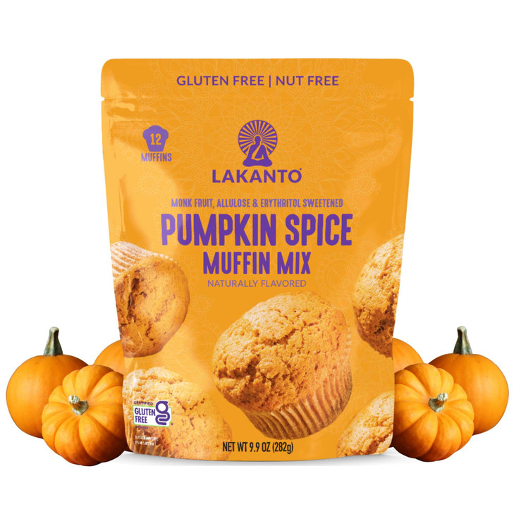 Lakanto Pumpkin Spice Muffin Mix Gluten Free Nut Free Sweetened with Monk Fruit Allulose Erythritol Pumpkin Spice Bread