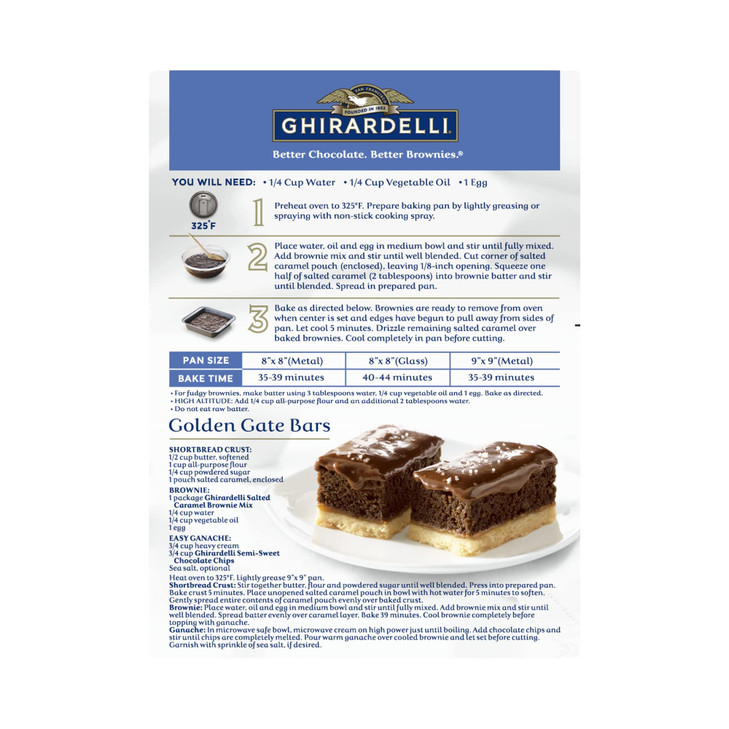 GHIRARDELLI Salted Caramel Premium Brownie Mix 16 Oz