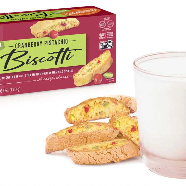 Manischewitz Gluten Free Cranberry Pistachio Biscotti 6oz Dairy Free Grain Free Kosher for Passover