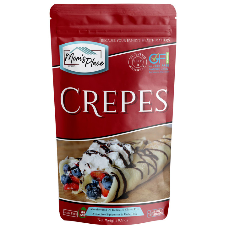 Moms Place GlutenFree Crepe Mix Easy to Prepare Nut Free Dairy Free Soy Free Makes 18 Servings 99 oz