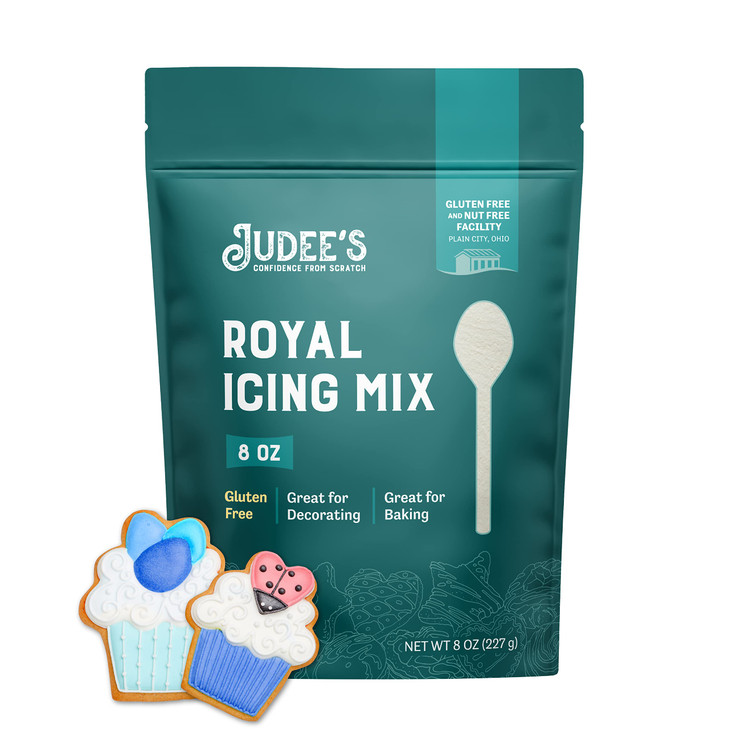 Judees Gluten Free Royal Icing Mix Easy Mixing with Meringue Powder For Sugar Cookie Decorating Cookie Icing Gluten Free