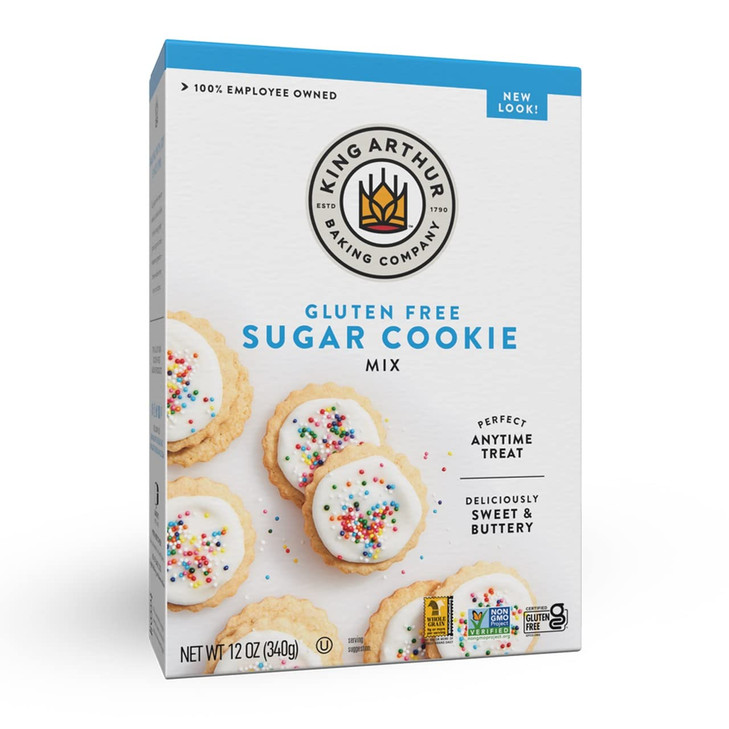 King Arthur GlutenFree Sugar Cookie Mix GlutenFree NonGMO Project Verified Certified Kosher 12 Ounces