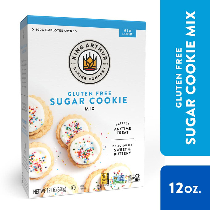 King Arthur GlutenFree Sugar Cookie Mix GlutenFree NonGMO Project Verified Certified Kosher 12 Ounces