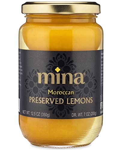 Mina Preserved Lemons 125 Ounce Authentic Moroccan Preserved Lemons Ideal for Tagine Couscous Salads NonGMO Vegan Keto K
