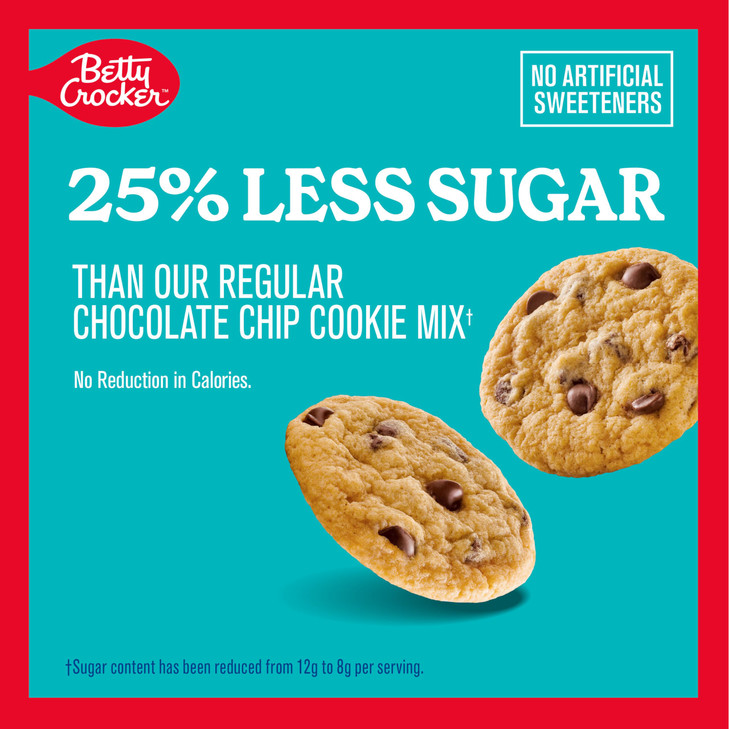 Betty Crocker Lower Sugar Cookie Chocolate Chip Cookies No Artificial Sweeteners 131 oz