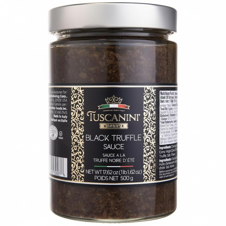Tuscanini Reserve Black Summer Truffle Sauce 176oz For Drizzling over Meat Bread Pastas Pizza and Fries Value Size Produ