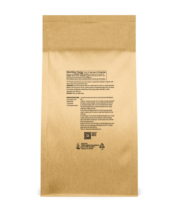 Pure Original Ingredients Donut Mix 2 lb Bake Or Fry Homemade Crispy Treat Mix