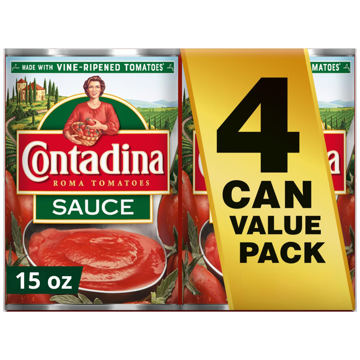 Contadina Canned Tomato Sauce 15 oz Pack of 4 Cans