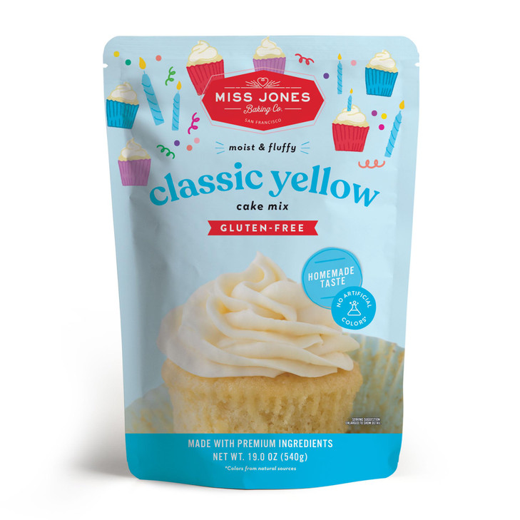 Miss Jones Baking GlutenFree Classic Yellow Cake Mix Certified Gluten Free Made with Premium Ingredients Easy To Bake De