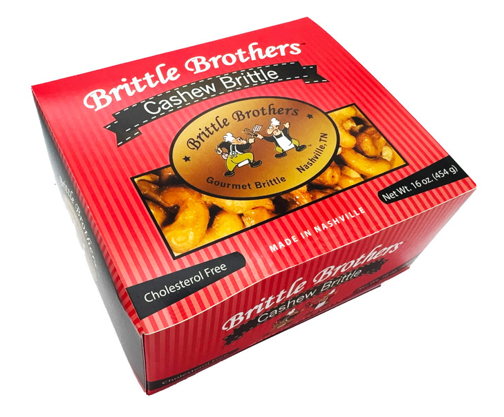 Brittle Brothers Cashew Brittle 16 oz Gift Box Gourmet Candy