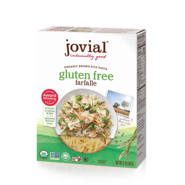 Jovial Pasta Farfalle Brown Rice Organic 12 Ounce
