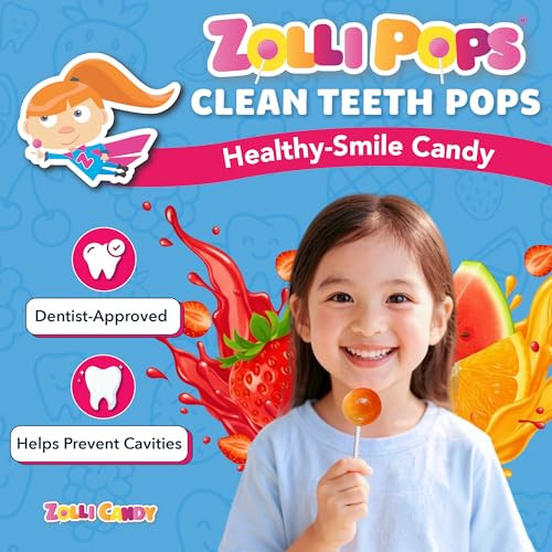Zollipops Vitamin C Clean Teeth Pops Sugar Free Candy DyeFree Lollipops Keto DiabeticFriendly DentistApproved Treats for