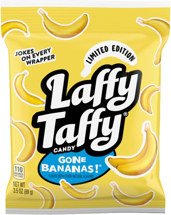 Laffy Taffy Mini Bar Bag Banana Chewy Taffy Candy 35 oz